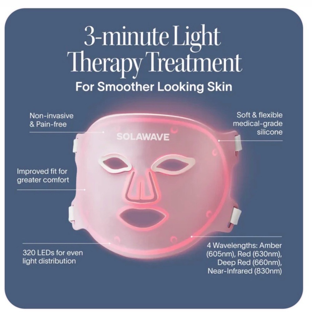 SolaWave Wrinkle Retreat Pro Red Light Therapy Mask